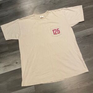 Vintage RJ Reynolds Tobacco Co 125 Years Pocket T-Shirt Mens XL Tan Made in USA